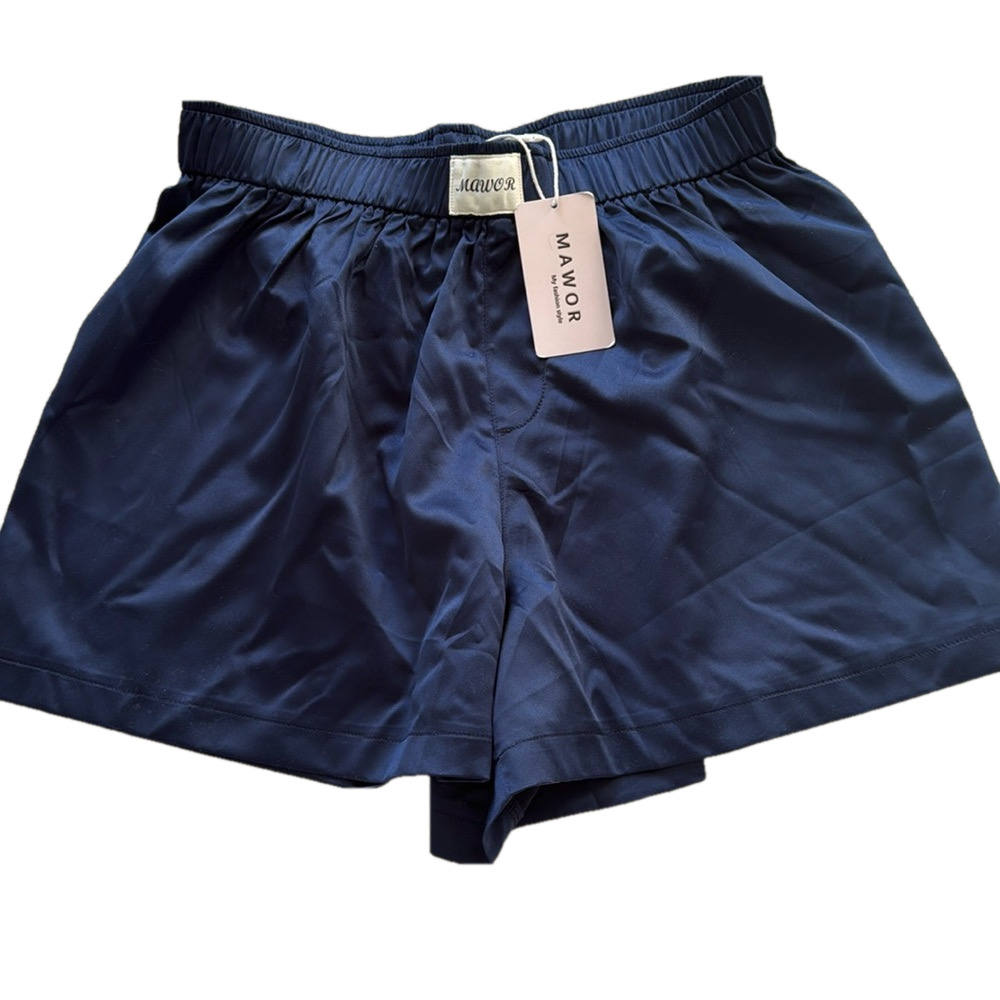 NWT. Silky PJ shorts in navy